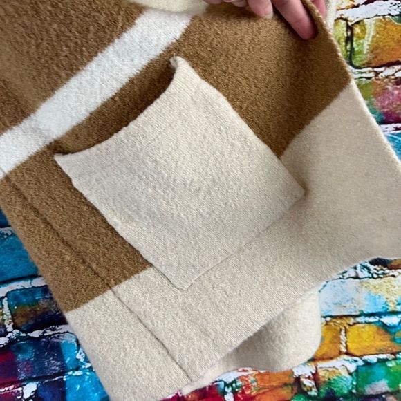 Lulus Carlsbad Tan and Beige Hooded Cardigan Sweater S/M - Picture 7 of 9